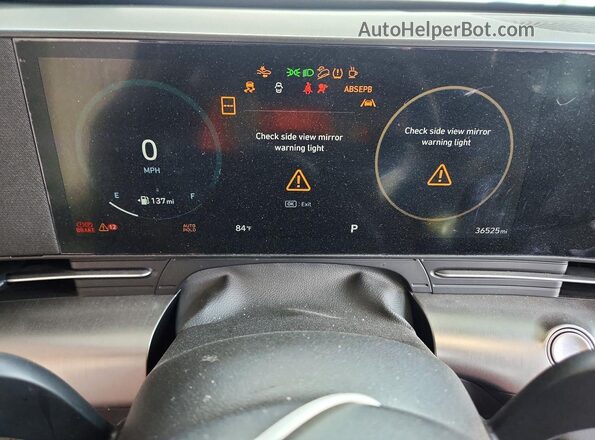 KM8HE3A34RU122604 2024 HYUNDAI KONA Gray Սարքավորումների վահանակի տեսք
