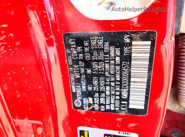 KM8HECA30RU064572 2024 HYUNDAI KONA Red ძრავის განყოფილების ხედი