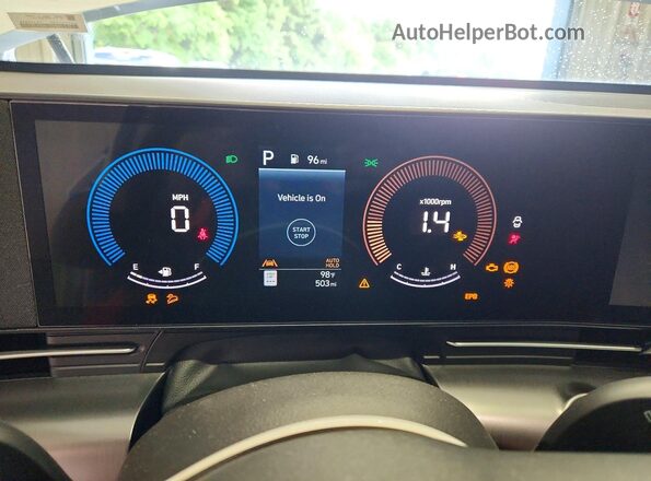 KM8HF3AB0TU495098 2026 HYUNDAI KONA White Instrument cluster view