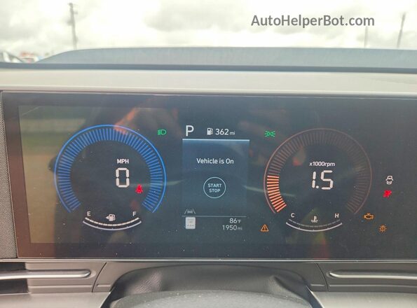 KM8HF3AB2TU452852 2026 HYUNDAI KONA Charcoal Instrument cluster view
