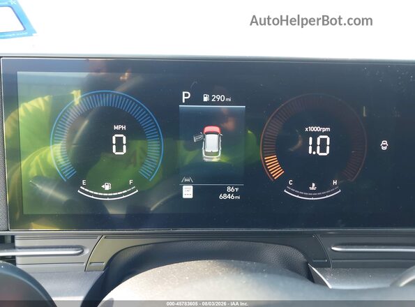 KM8HF3AB6TU468584 2026 HYUNDAI KONA White Vista de los asientos traseros