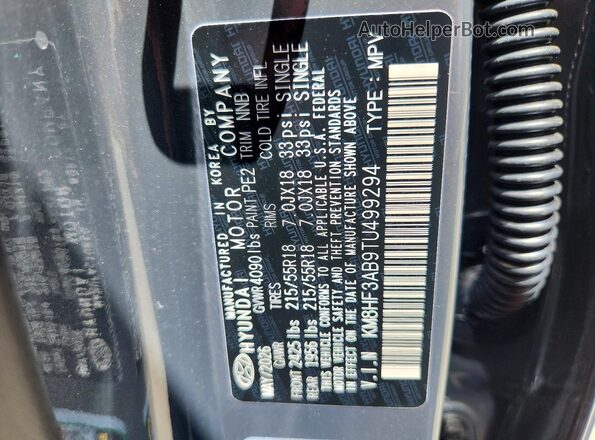 KM8HF3AB9TU499294 2026 HYUNDAI KONA Gray Շարժիչի բաժամունքի տեսք