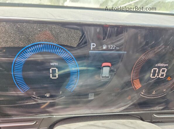 KM8HF3ABXTU415130 2026 HYUNDAI KONA Gray Vista del cuadro de instrumentos