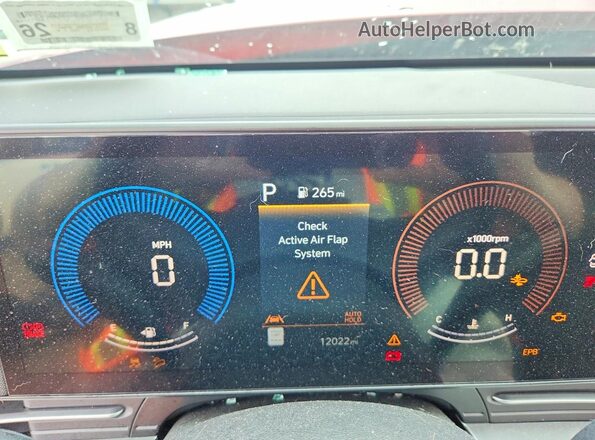 KM8HFCAB3TU347415 2026 HYUNDAI KONA Red Սարքավորումների վահանակի տեսք