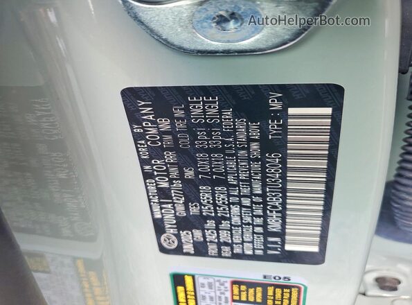 KM8HFCAB3TU348046 2026 HYUNDAI KONA Green VIN sticker view
