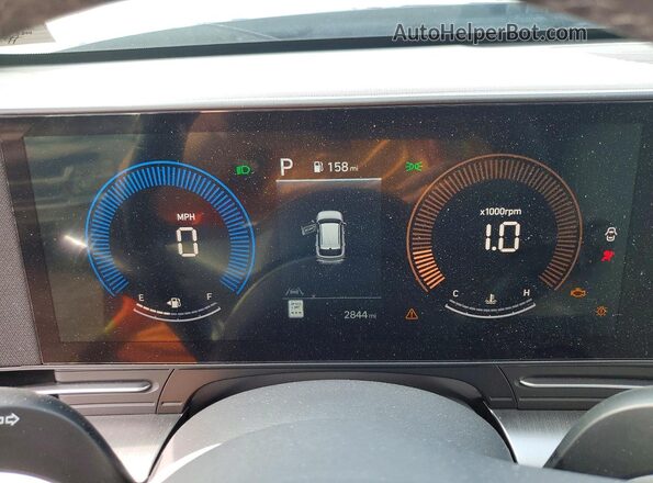 KM8HFCAB6TU349417 2026 HYUNDAI KONA Blue Instrument cluster view