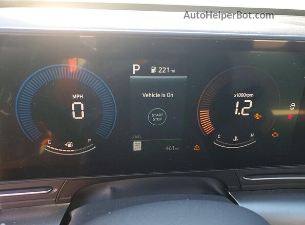 KM8HFCAB8TU370415 2026 HYUNDAI KONA Orange ხელსაწყოთა პანელის ხედი