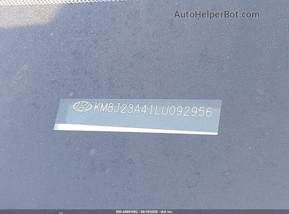 KM8J23A41LU092956 2020 HYUNDAI TUCSON White Вид підкапотного простору
