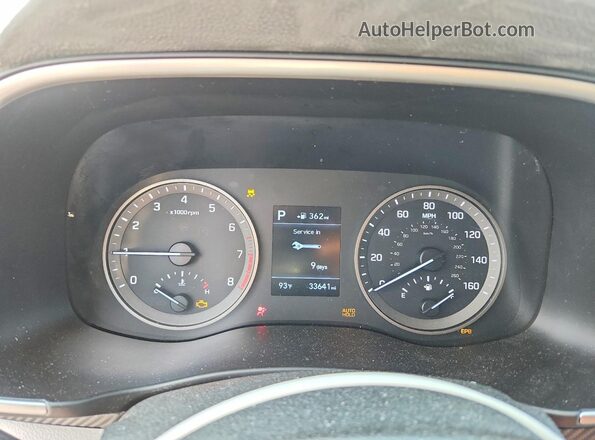 KM8J23A41MU321329 2021 HYUNDAI TUCSON White Вид щитка приладів