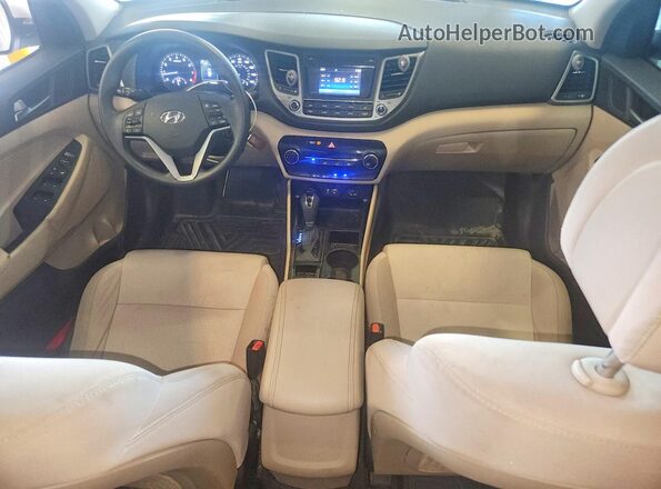 KM8J23A44HU333058 2017 HYUNDAI TUCSON White Առջևի վահանակի տեսք