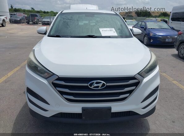KM8J23A44JU689449 2018 HYUNDAI TUCSON White Widok zestawu wskaźników