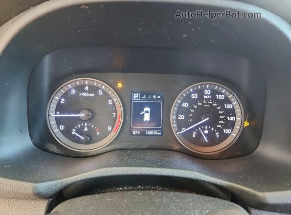 KM8J23A44JU752789 2018 HYUNDAI TUCSON Black Вид щитка приладів