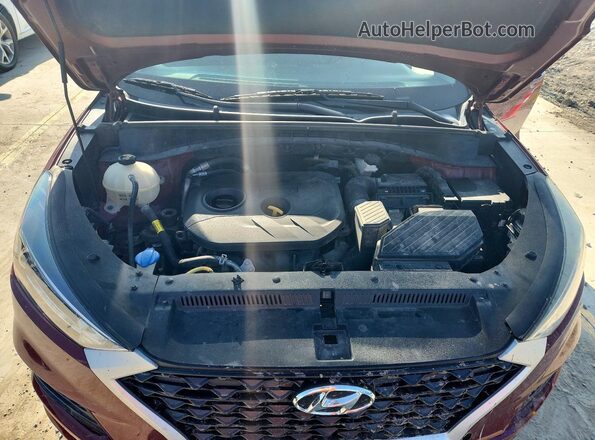 KM8J23A45LU164564 2020 HYUNDAI TUCSON Burgundy ძრავის განყოფილების ხედი