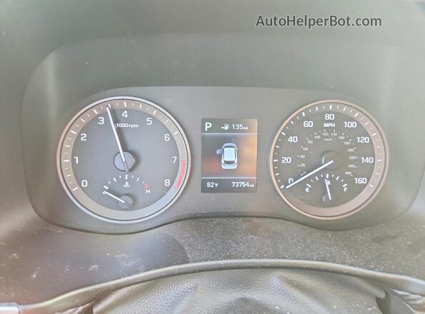 KM8J23A47LU189000 2020 HYUNDAI TUCSON Charcoal ხელსაწყოთა პანელის ხედი