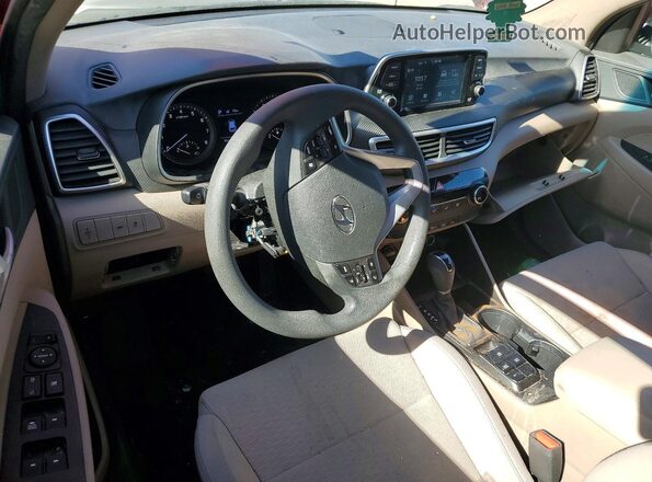 KM8J23A47MU403839 2021 HYUNDAI TUCSON Red Dashboard view