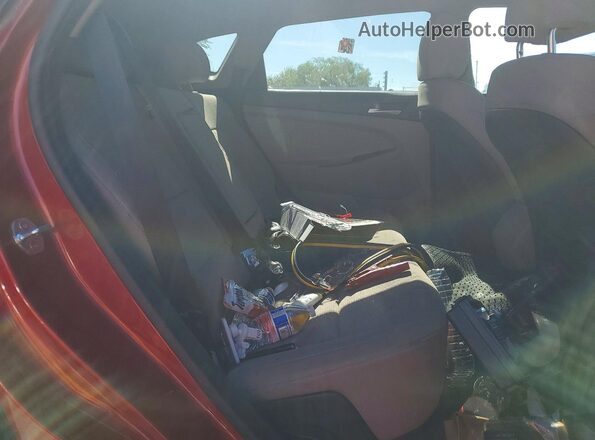 KM8J23A47MU403839 2021 HYUNDAI TUCSON Red Rear interior view