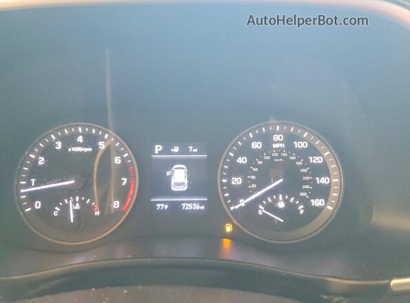 KM8J23A48LU164929 2020 HYUNDAI TUCSON White Widok zestawu wskaźników