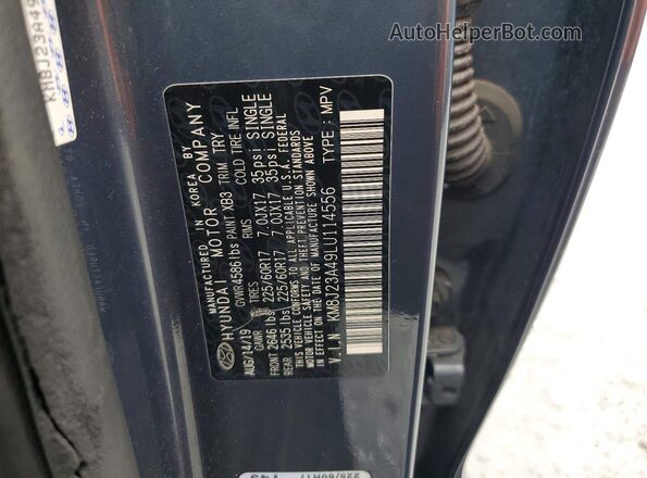 KM8J23A49LU114556 2020 HYUNDAI TUCSON Синий 