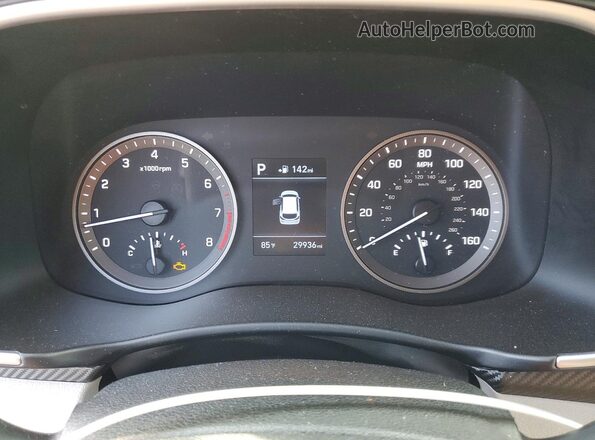 KM8J23A4XMU365006 2021 HYUNDAI TUCSON Black Widok zestawu wskaźników
