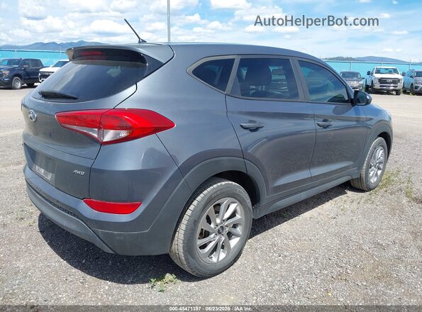 KM8J2CA40JU680957 2018 HYUNDAI TUCSON Gray Trasero derecho