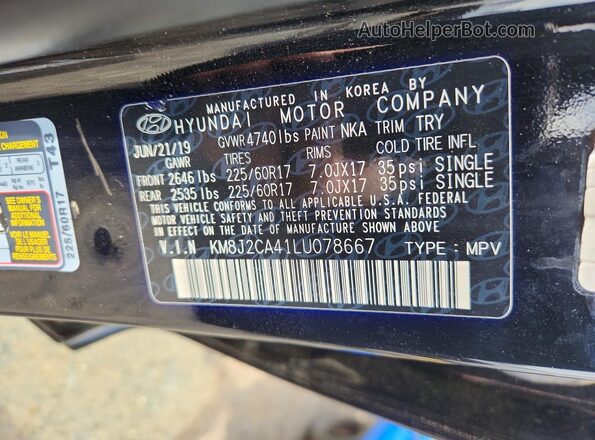 KM8J2CA41LU078667 2020 HYUNDAI TUCSON Black 