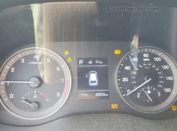 KM8J2CA41LU128340 2020 HYUNDAI TUCSON Gray Widok zestawu wskaźników