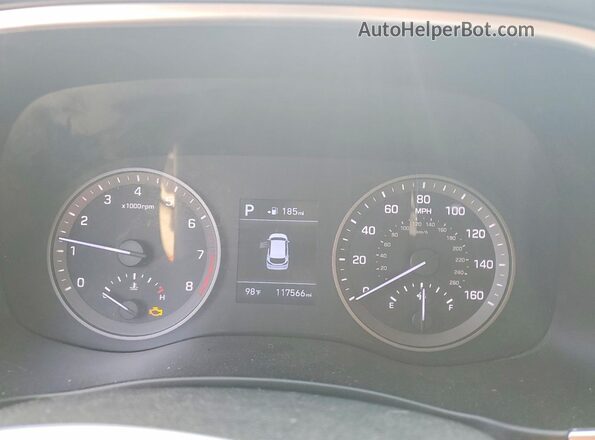KM8J2CA43KU035284 2019 HYUNDAI TUCSON Blue Вид щитка приладів