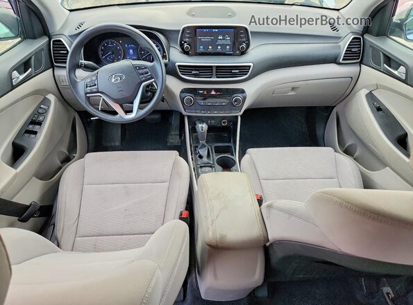 KM8J2CA44KU063532 2019 HYUNDAI TUCSON Silver Widok deski rozdzielczej