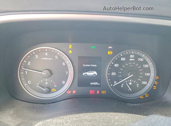 KM8J2CA44LU263618 2020 HYUNDAI TUCSON White Vista del cuadro de instrumentos