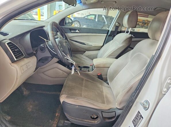KM8J2CA45KU952937 2019 HYUNDAI TUCSON White Սալոնի դիմացի տեսք