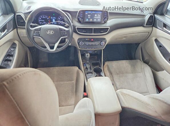 KM8J2CA45KU952937 2019 HYUNDAI TUCSON White Առջևի վահանակի տեսք