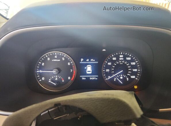 KM8J2CA47MU290619 2021 HYUNDAI TUCSON White ხელსაწყოთა პანელის ხედი