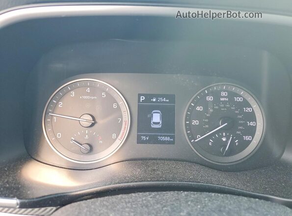 KM8J2CA48KU059757 2019 HYUNDAI TUCSON White Вид щитка приладів