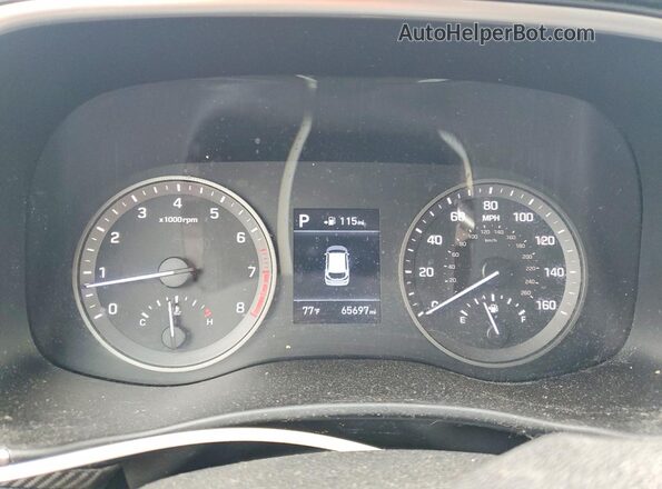 KM8J2CA48MU375159 2021 HYUNDAI TUCSON Black Widok zestawu wskaźników