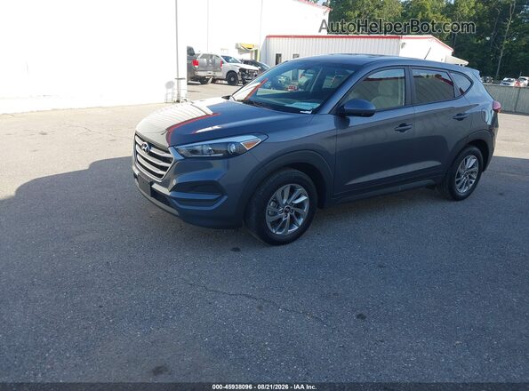 KM8J2CA49JU655345 2018 HYUNDAI TUCSON Gray Առջևի ձախ երեք քառորդ տեսարան