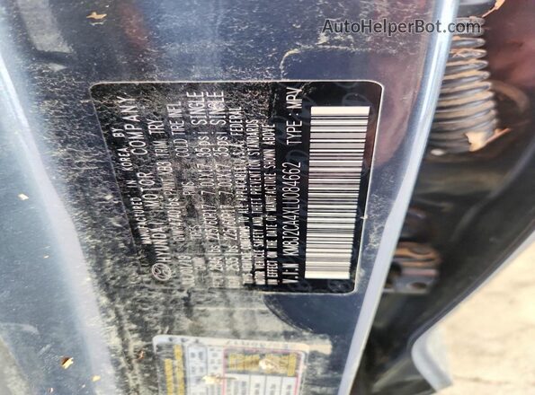 KM8J2CA4XLU084662 2020 HYUNDAI TUCSON Blue VIN sticker view
