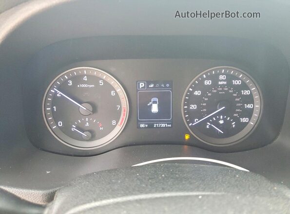 KM8J33A20HU272853 2017 HYUNDAI TUCSON Белый Вид щитка приборов