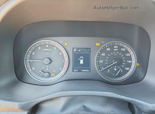 KM8J33A21GU249810 2016 HYUNDAI TUCSON Черный Вид щитка приборов