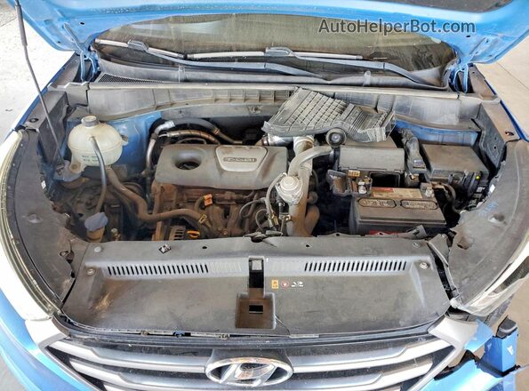 KM8J33A24GU049097 2016 HYUNDAI TUCSON Blue Вид підкапотного простору
