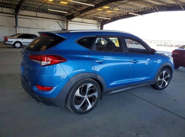 KM8J33A24GU049097 2016 HYUNDAI TUCSON Blue Задня права чверть