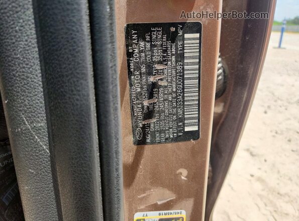 KM8J33A26GU071389 2016 HYUNDAI TUCSON Коричневый Панорамный вид салона 360°