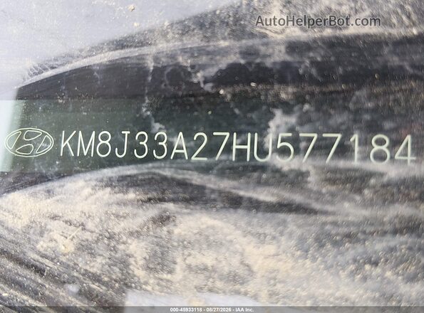 KM8J33A27HU577184 2017 HYUNDAI TUCSON Blue Вид підкапотного простору