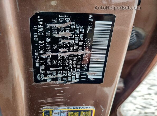 KM8J33A28GU225522 2016 HYUNDAI TUCSON Tan Вид наклейки з VIN-кодом
