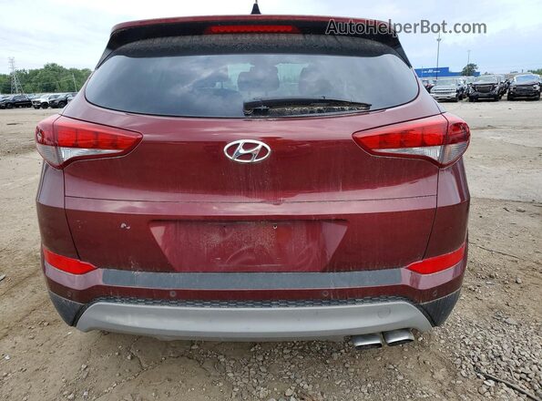 KM8J33A29JU633390 2018 HYUNDAI TUCSON Burgundy უკანა ხედი