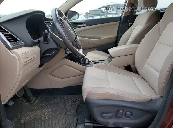 KM8J33A29JU633390 2018 HYUNDAI TUCSON Burgundy წინა სალონის ხედი