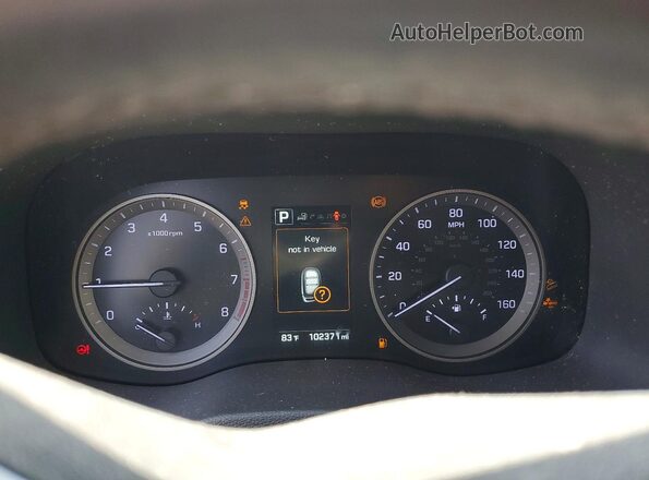 KM8J33A2XGU225473 2016 HYUNDAI TUCSON Gray Սարքավորումների վահանակի տեսք