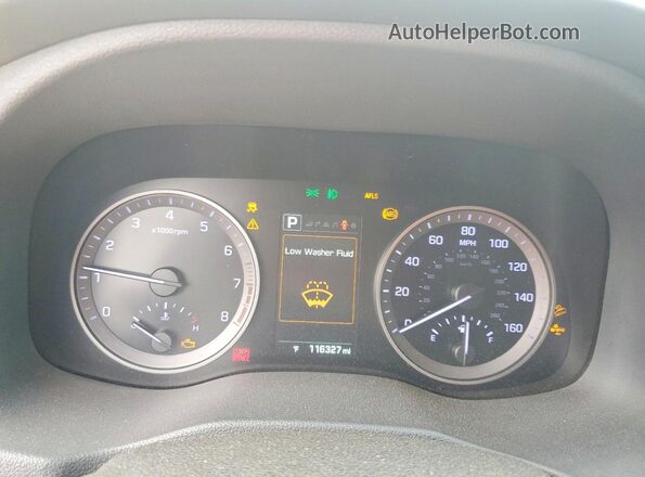 KM8J33A2XJU655978 2018 HYUNDAI TUCSON Белый Вид щитка приборов