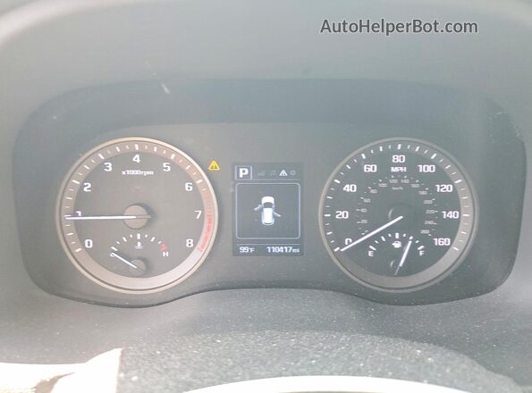 KM8J33A40HU596435 2017 HYUNDAI TUCSON Gray Widok zestawu wskaźników
