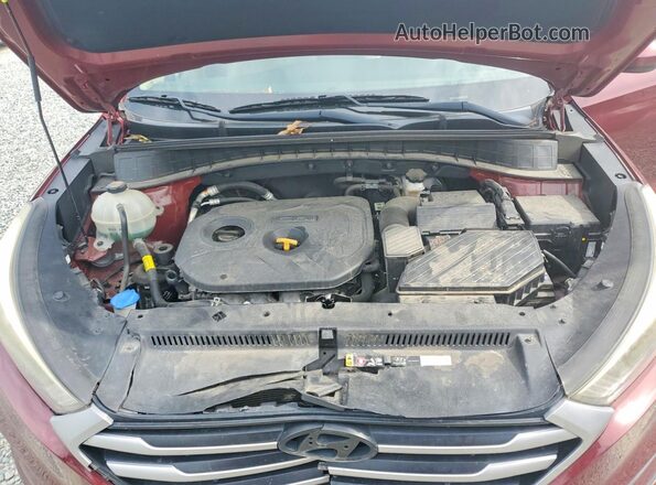 KM8J33A40JU611103 2018 HYUNDAI TUCSON Red Vista del compartimento del motor
