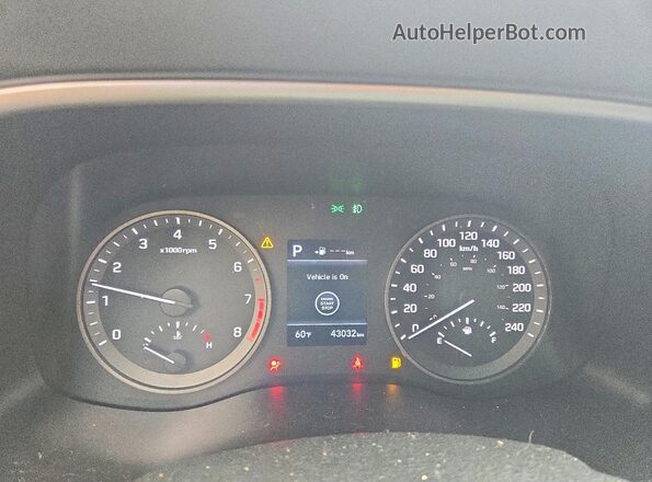 KM8J33A40LU189482 2020 HYUNDAI TUCSON Red Instrument cluster view